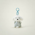 Fluffy Dog Striped Outfit Keychain – novelty & toys (view 1)