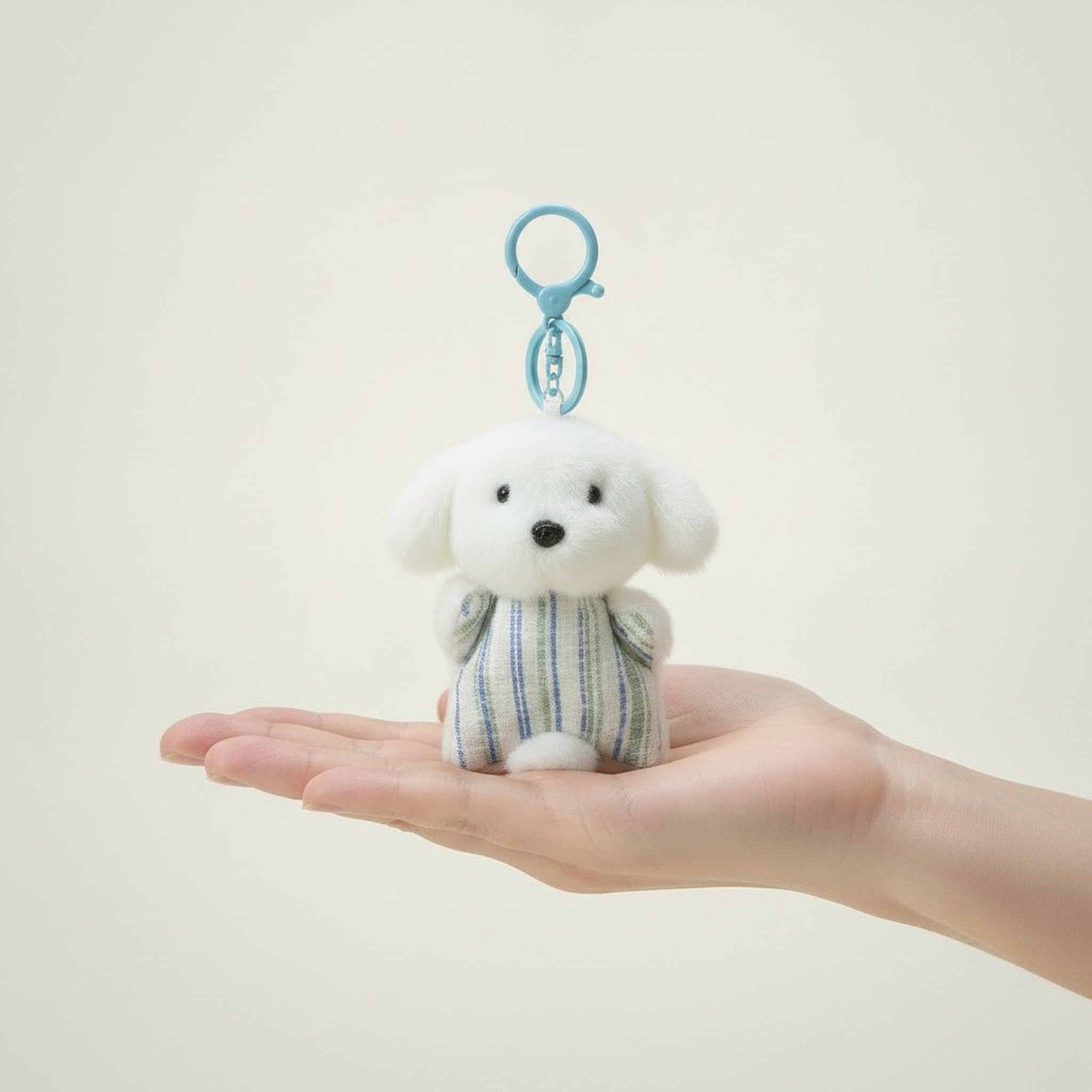 Fluffy Dog Striped Outfit Keychain – novelty & toys (view 3)