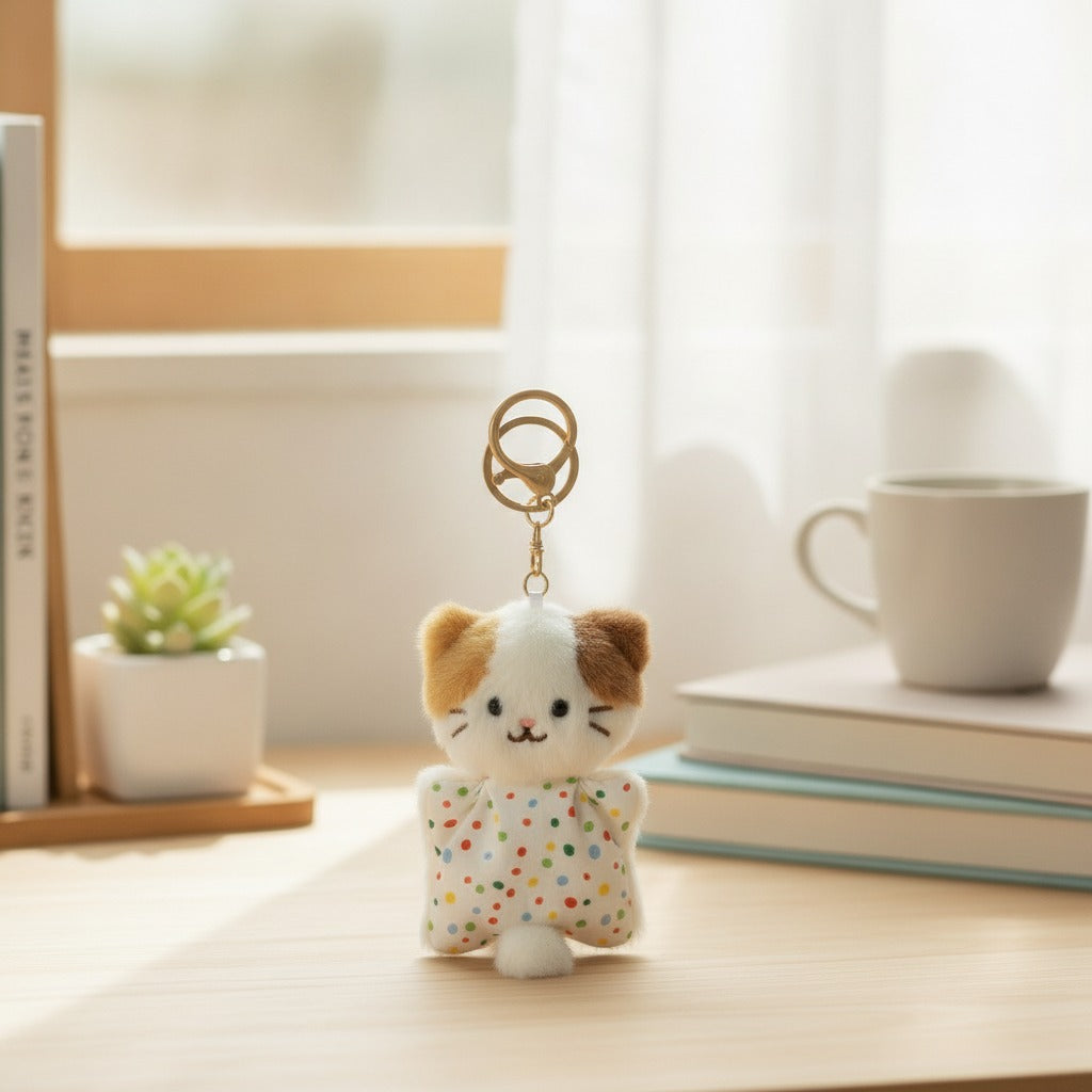 Cute Plush Cat Keychain – novelty & toys (view 2)
