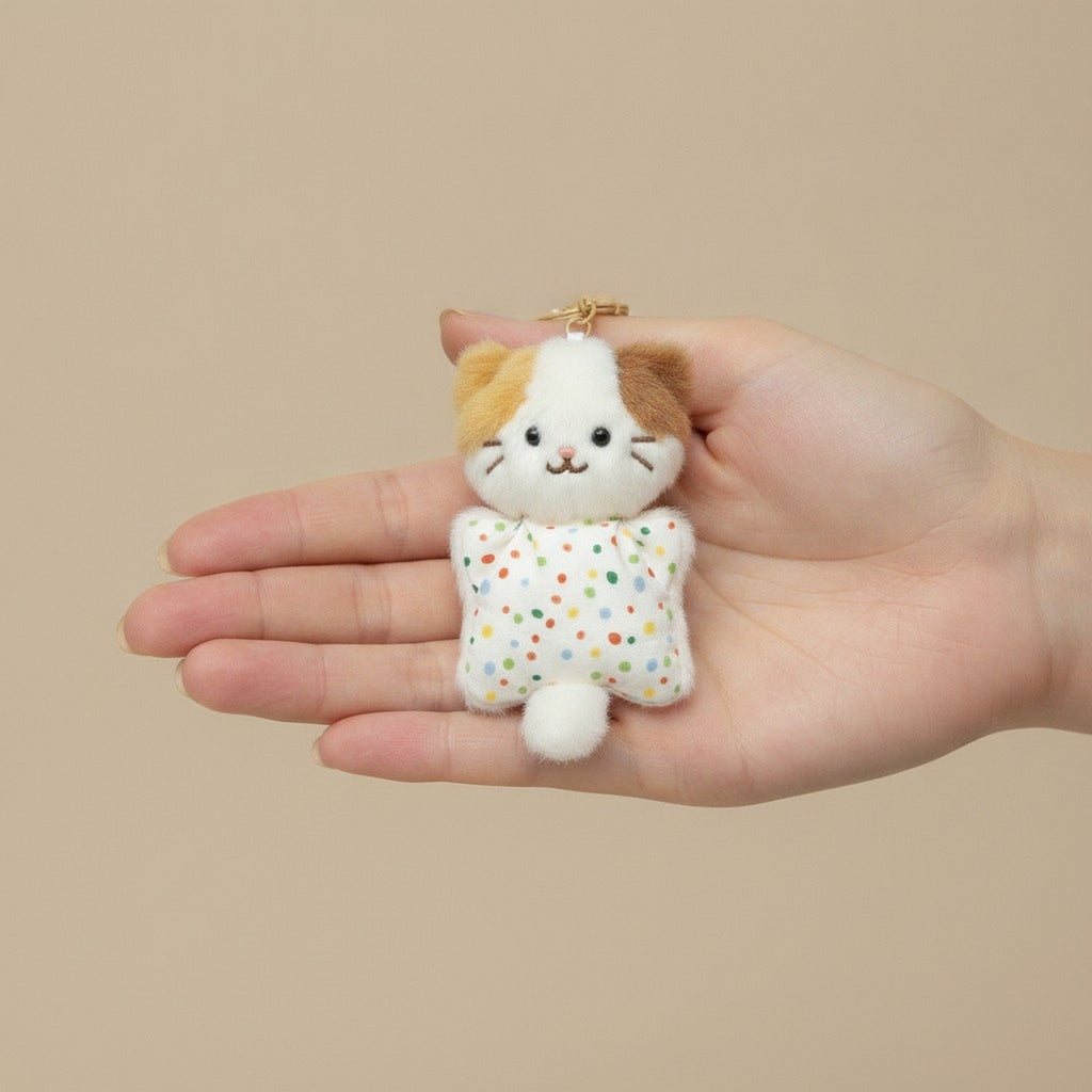 Cute Plush Cat Keychain – novelty & toys (view 3)