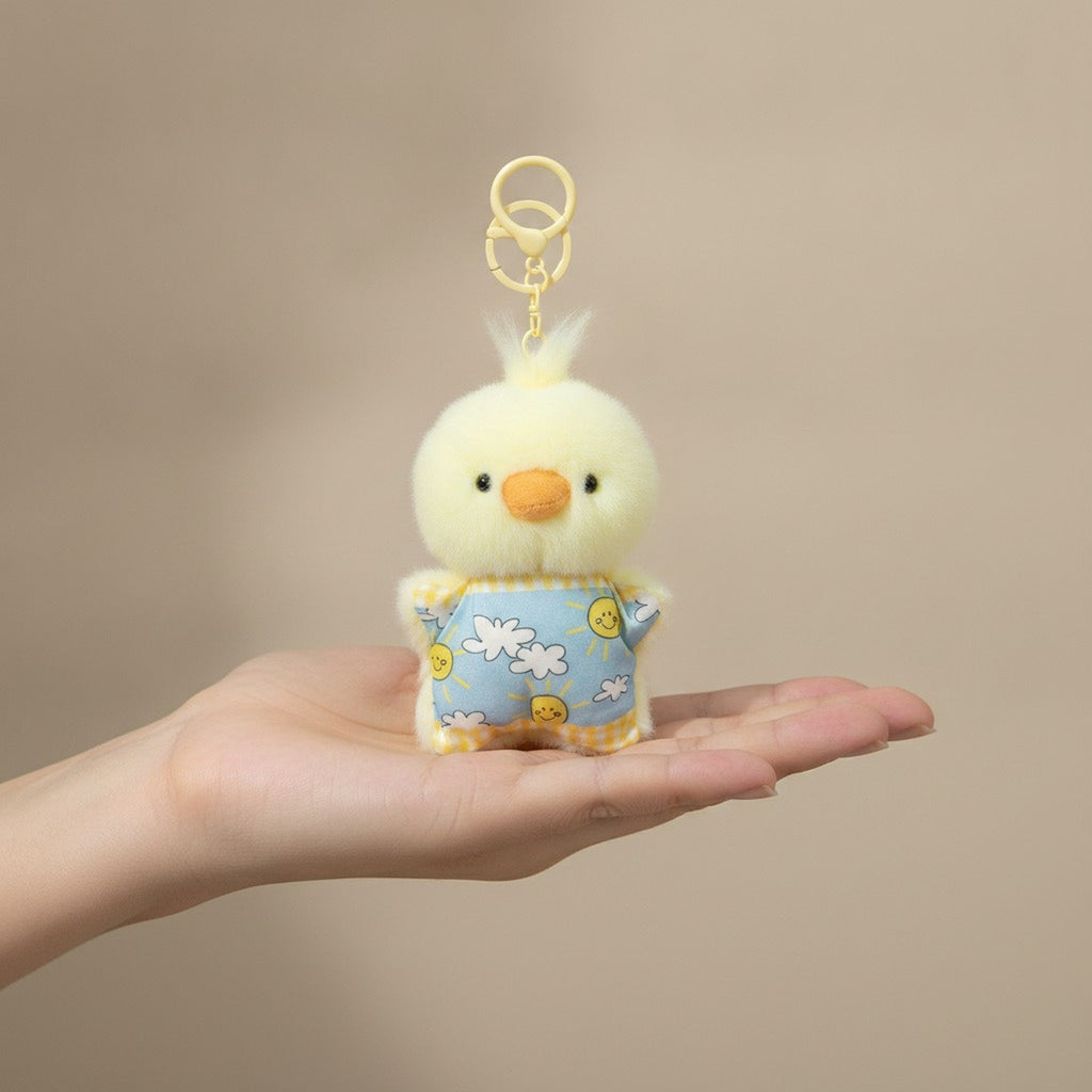 Cute Fluffy Chick Plush Keychain – novelty & toys (view 3)
