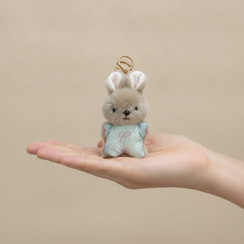 Fluffy Bunny Plush Keychain – novelty & toys (view 3)