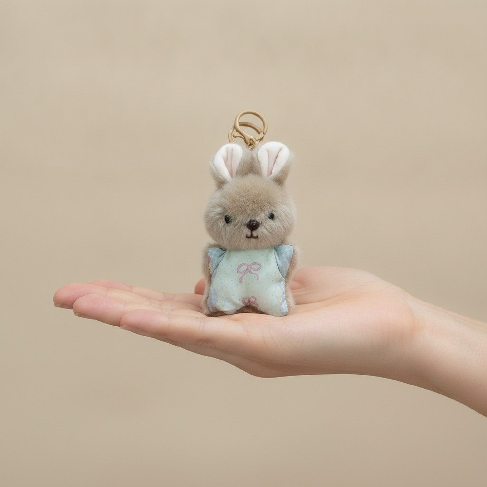 Fluffy Bunny Plush Keychain – novelty & toys (view 3)