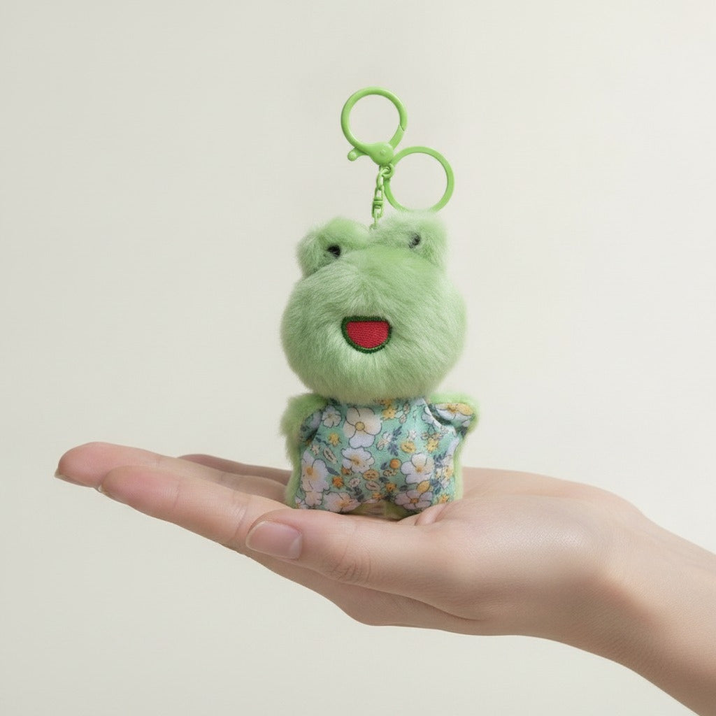 Plush Frog Floral Romper Keychain – novelty & toys (view 3)