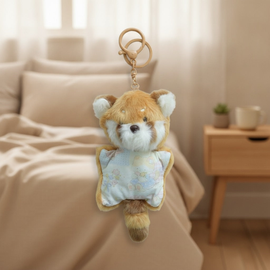 Cute Red Panda Plush Keychain – novelty & toys (view 2)