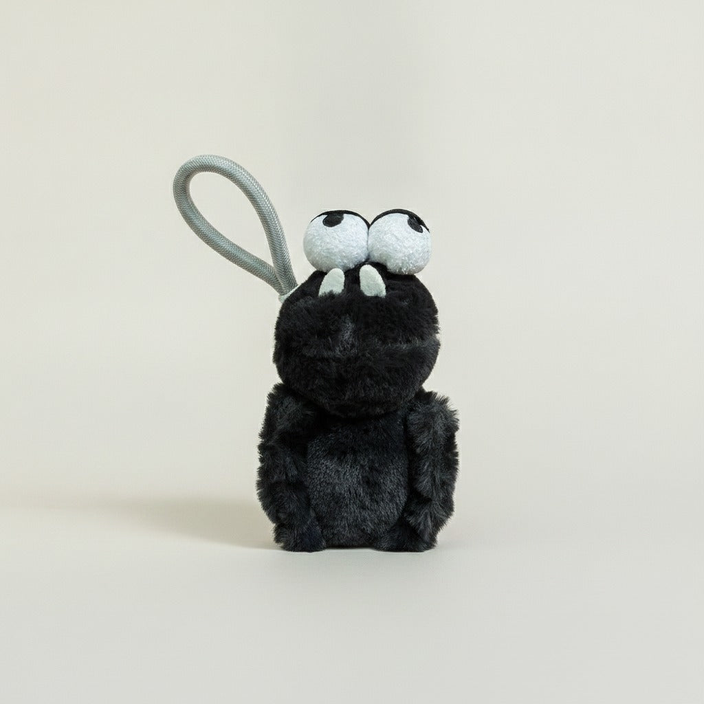 Sleepy Spider Plush Keychain – apparel accessories (view 1)