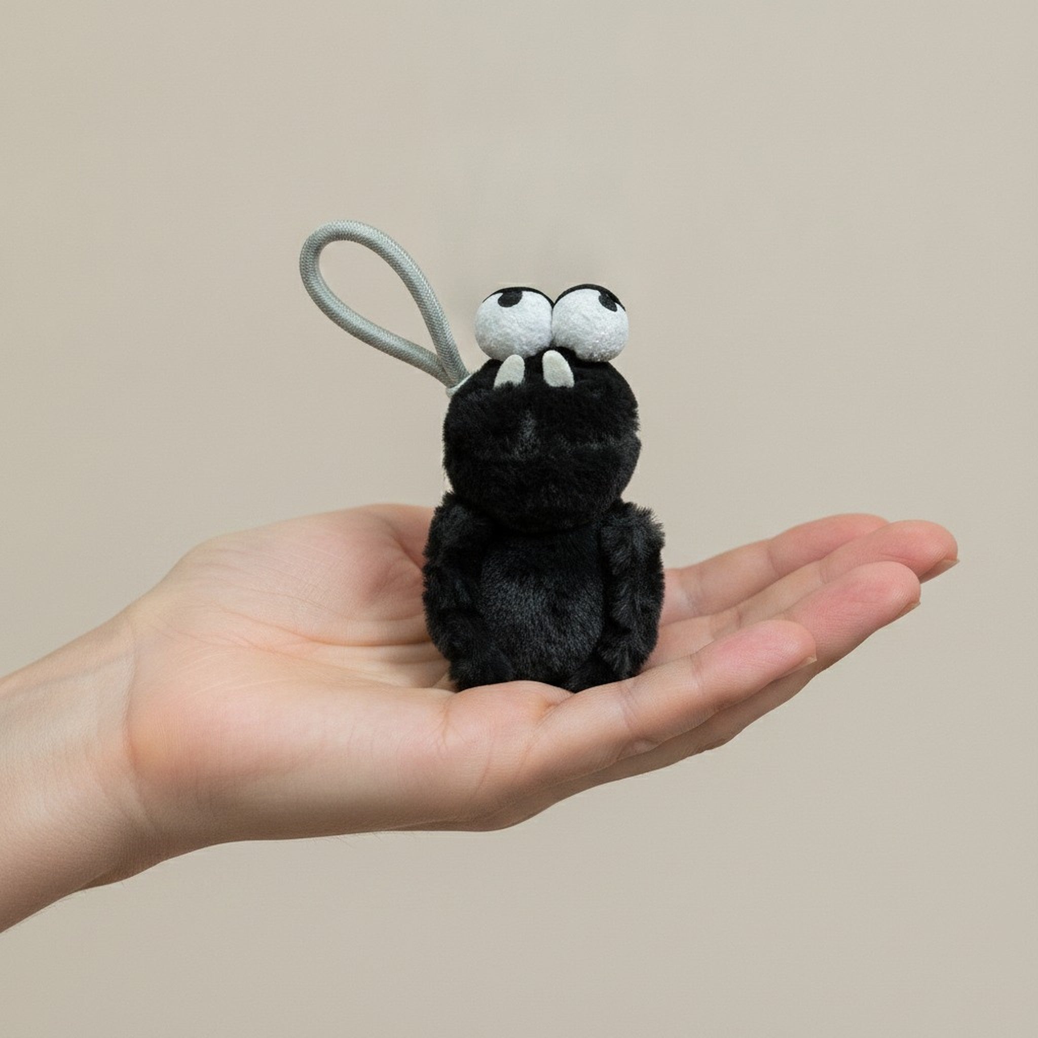 Sleepy Spider Plush Keychain – apparel accessories (view 3)