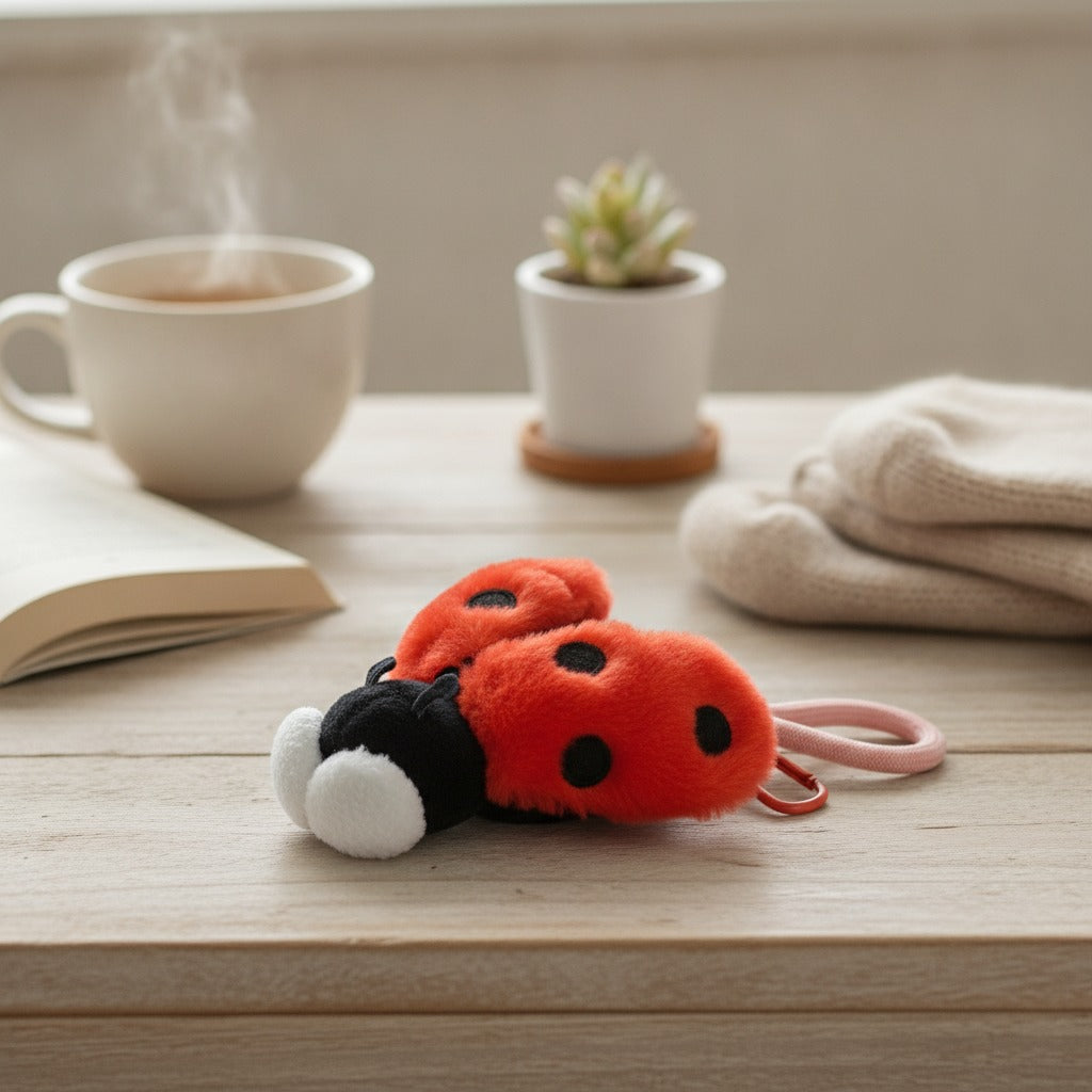 Fluffy Plush Character Keyring – bags & wallets (view 2)