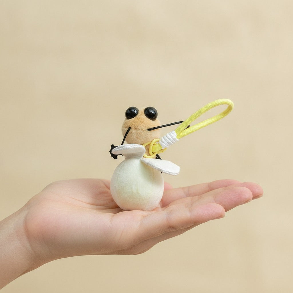 Cute Firefly Plush Keychain Charm – novelty & toys (view 3)