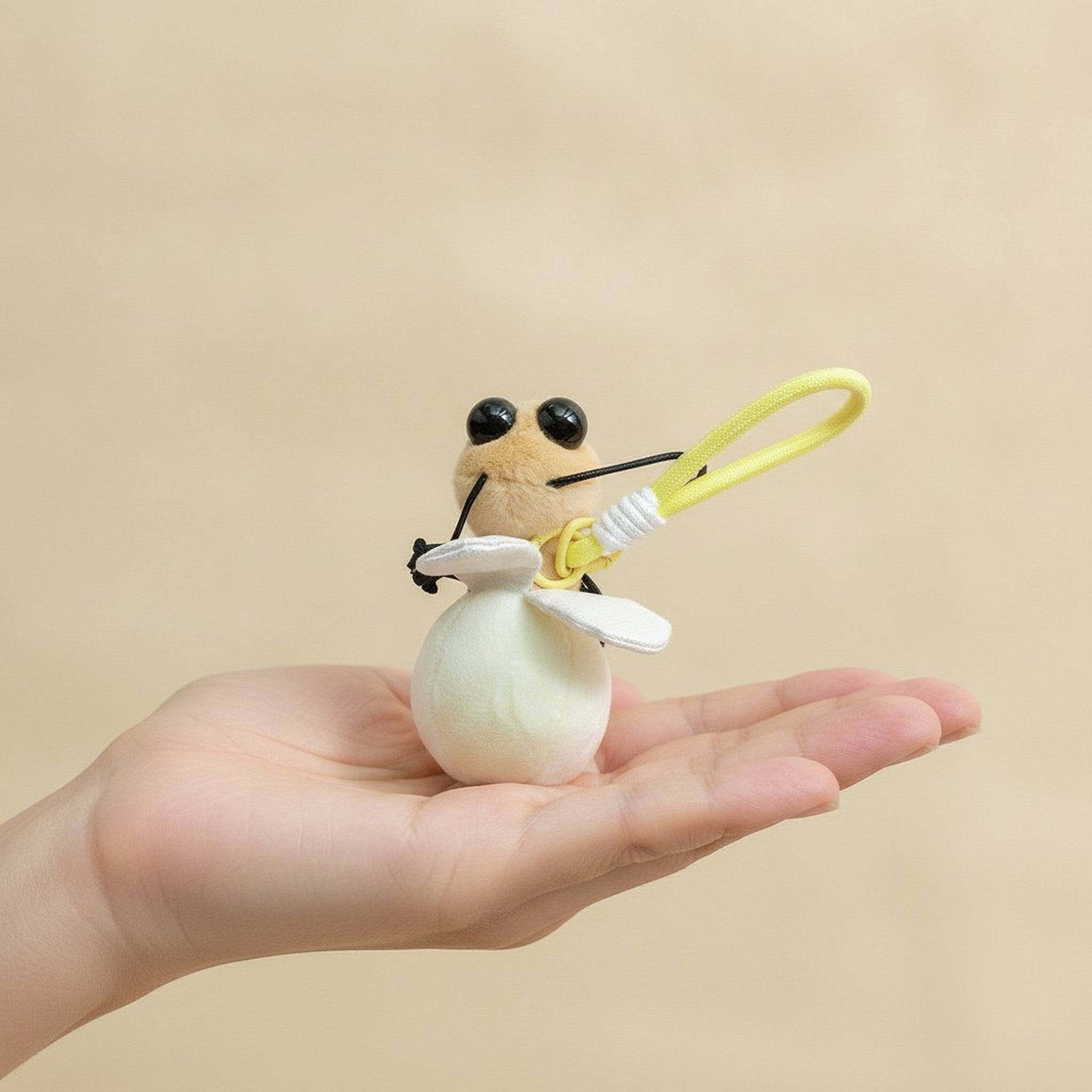 Cute Firefly Plush Keychain Charm – novelty & toys (view 3)