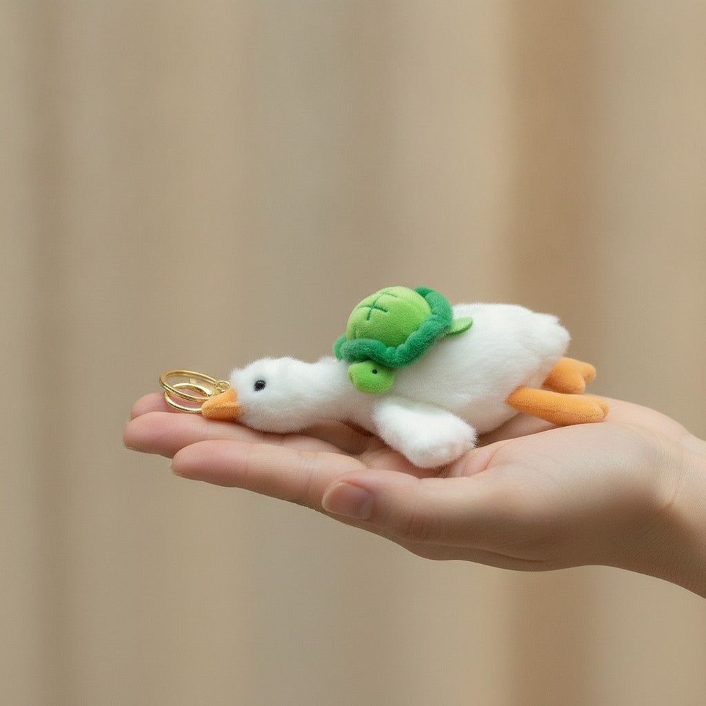 Plush Goose Turtle Keychain Charm – novelty & toys (view 3)