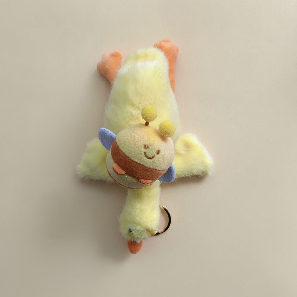 Plush Duck Bee Charm Keychain – novelty & toys (view 1)