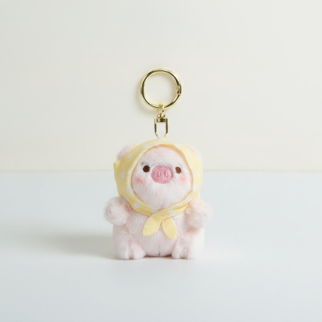 Charming Piggy Headscarf Plush Keychain – novelty & toys (view 1)