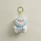Cute Plush Piggy Scarf Keychain – novelty & toys (view 1)
