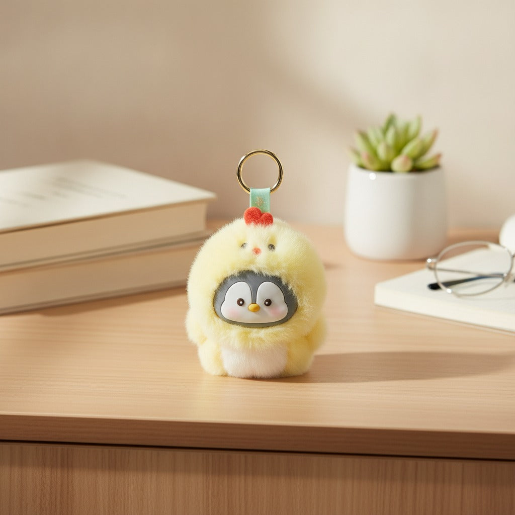 Fluffy Penguin Chick Keychain – novelty & toys (view 2)