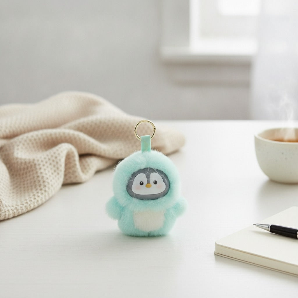 Cute Plush Penguin Keychain Charm – novelty & toys (view 2)
