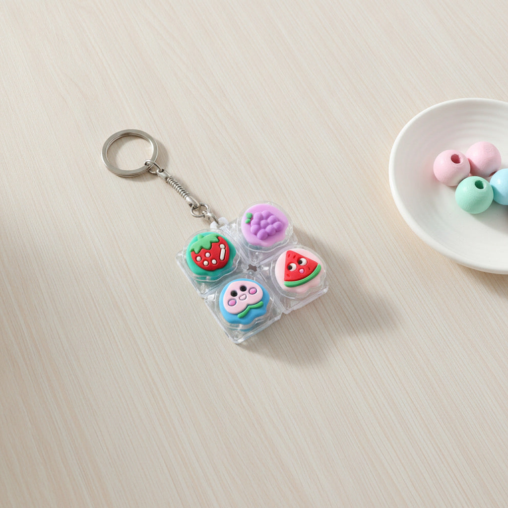 Tiny Fruit Keycap Charm Keychain