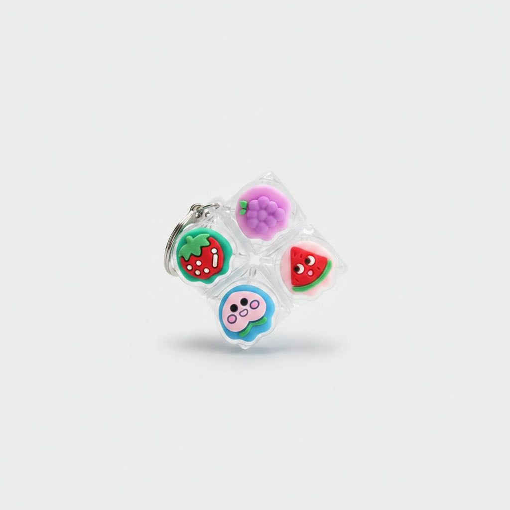 Tiny Fruit Keycap Charm Keychain