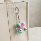 Tiny Fruit Keycap Charm Keychain
