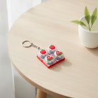 Apple & Watermelon Keycap Keychain