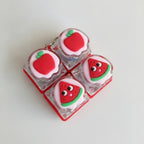 Apple & Watermelon Keycap Keychain
