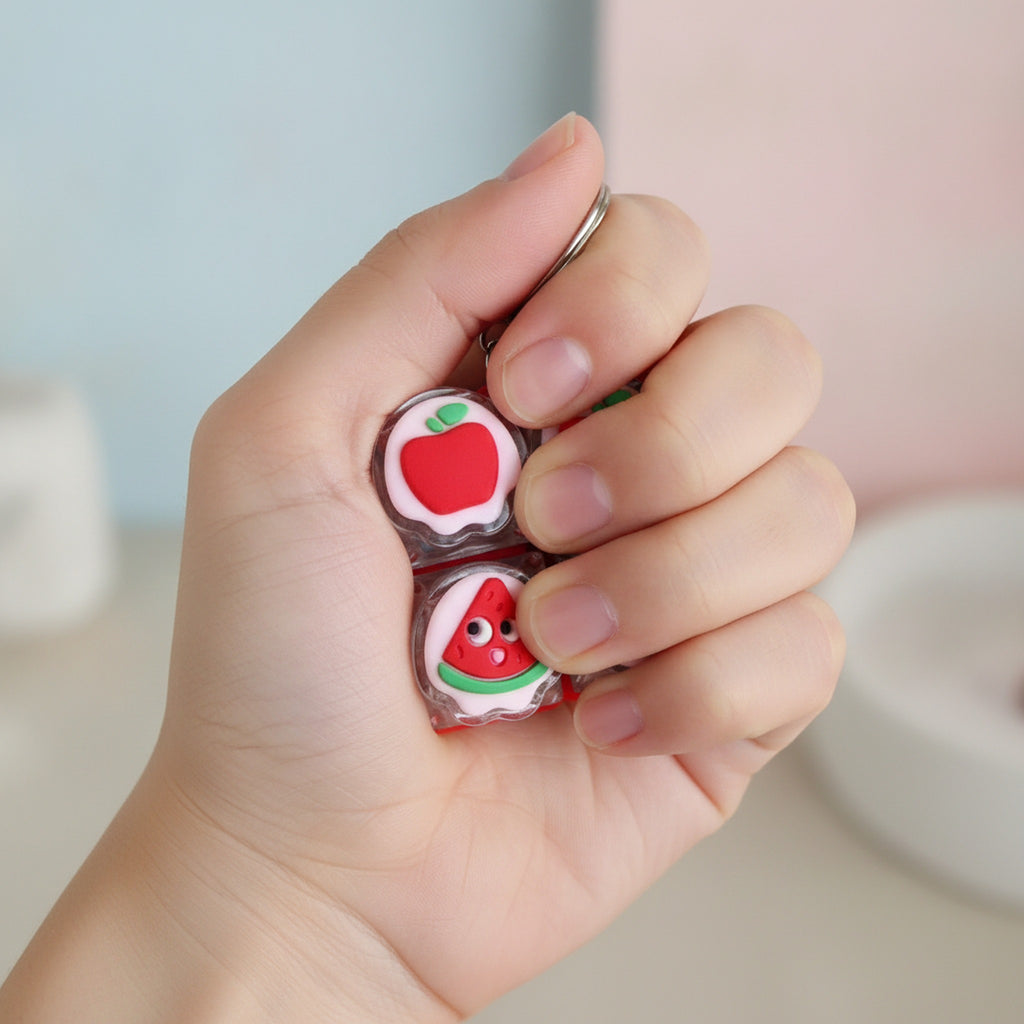 Apple & Watermelon Keycap Keychain