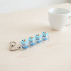 Blue Chick Keycap Keychain
