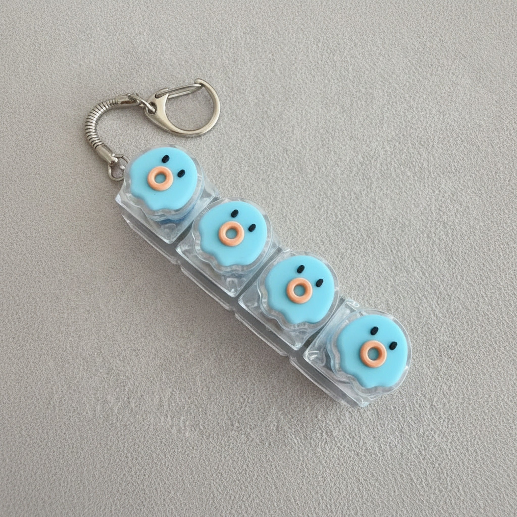 Blue Chick Keycap Keychain