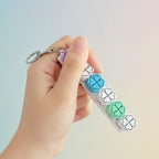 Clover Keycap Bar Keychain - Purple & Blue
