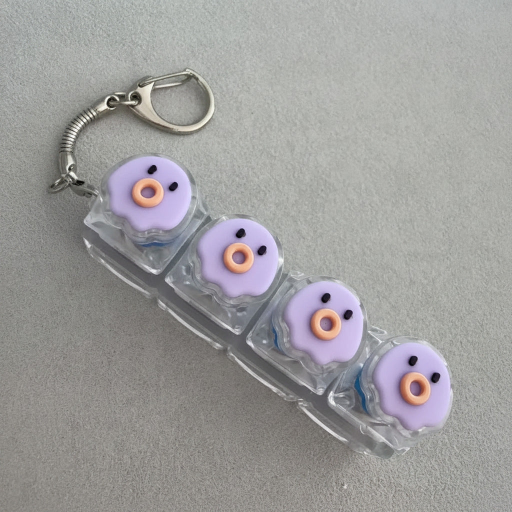 Purple Chick Keycap Keychain