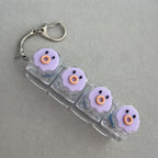 Purple Chick Keycap Keychain