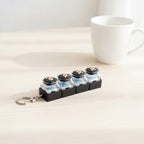 Black Flower Keycap Keychain