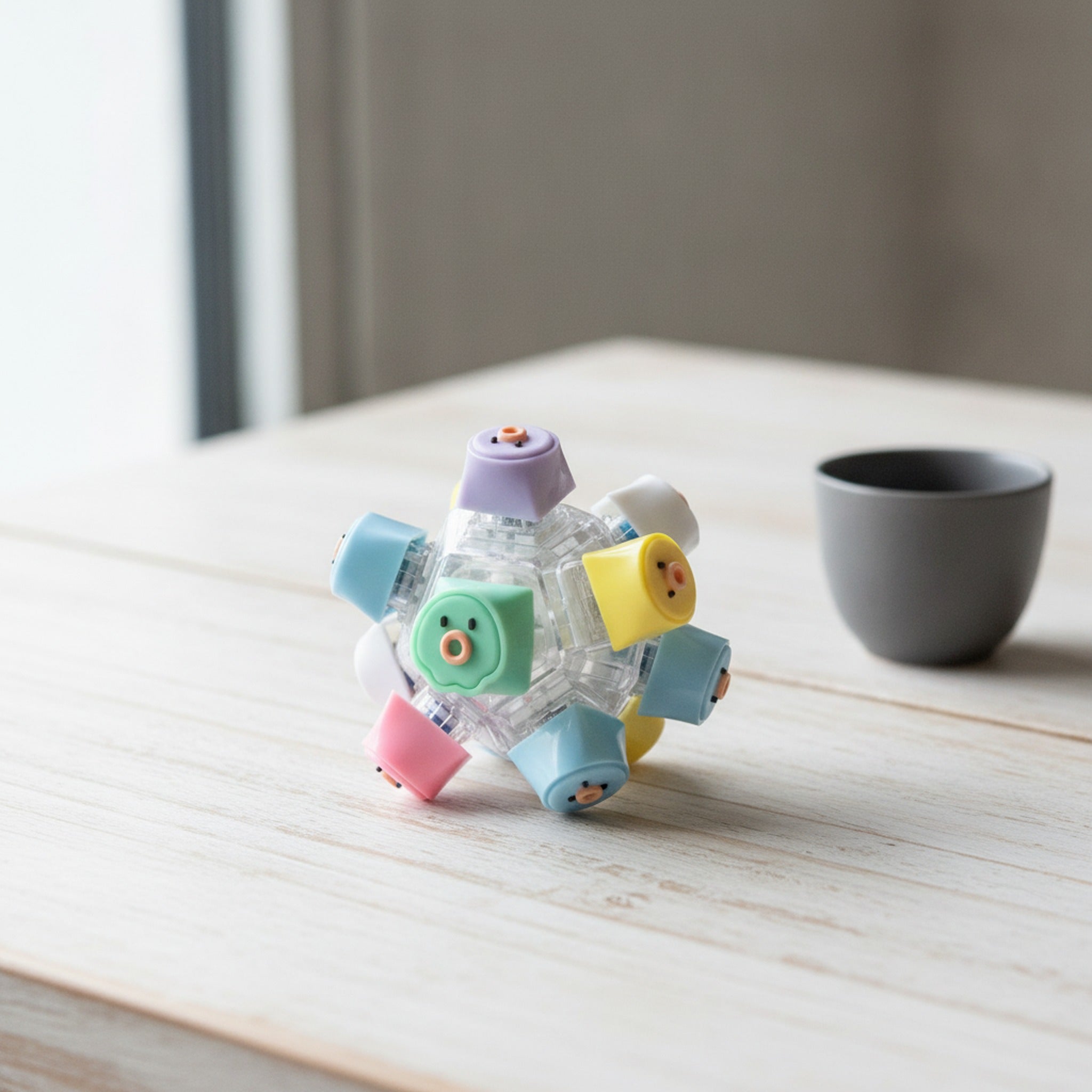 Rainbow Keycap Cluster Keychain