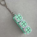 Four-Leaf Clover Keycap Keychain - Green