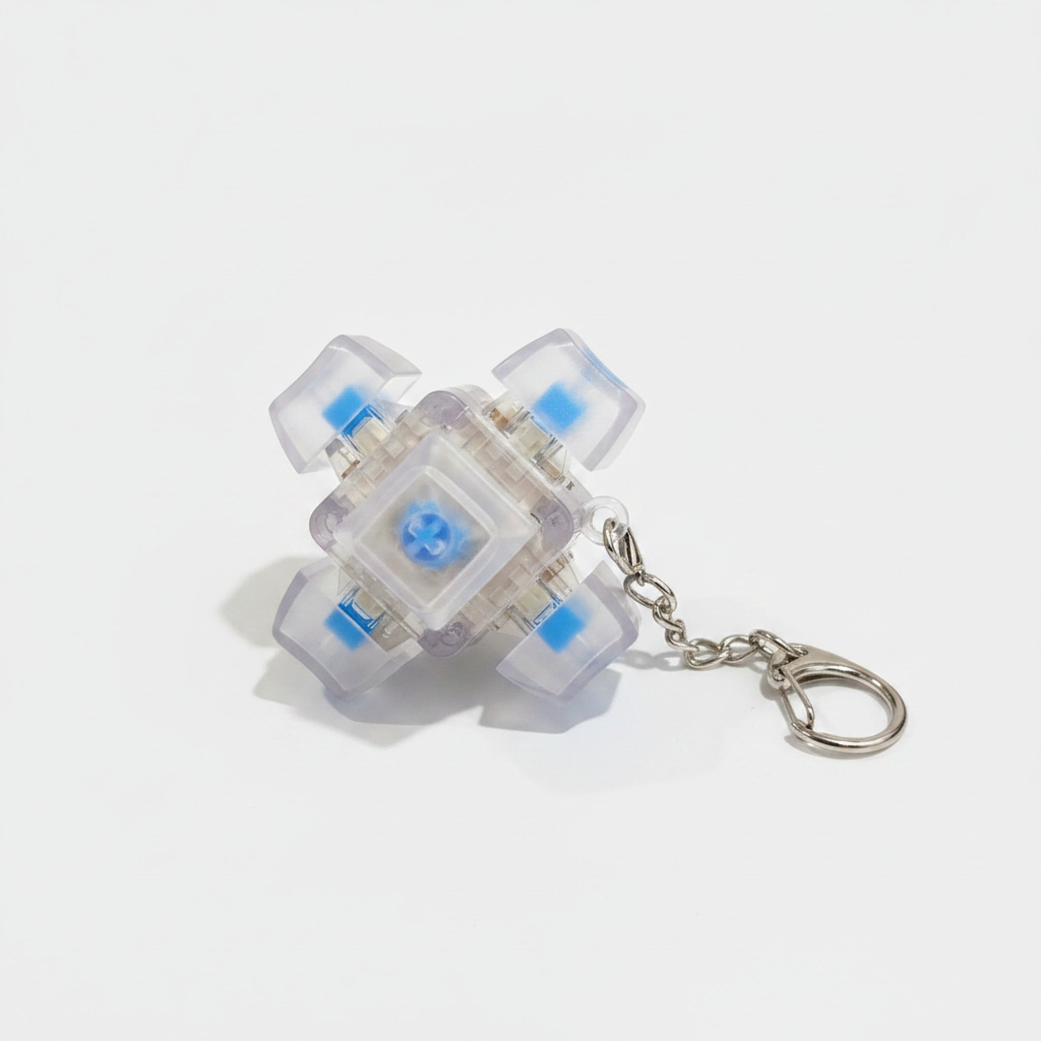 Clear Keycap Cluster Keychain