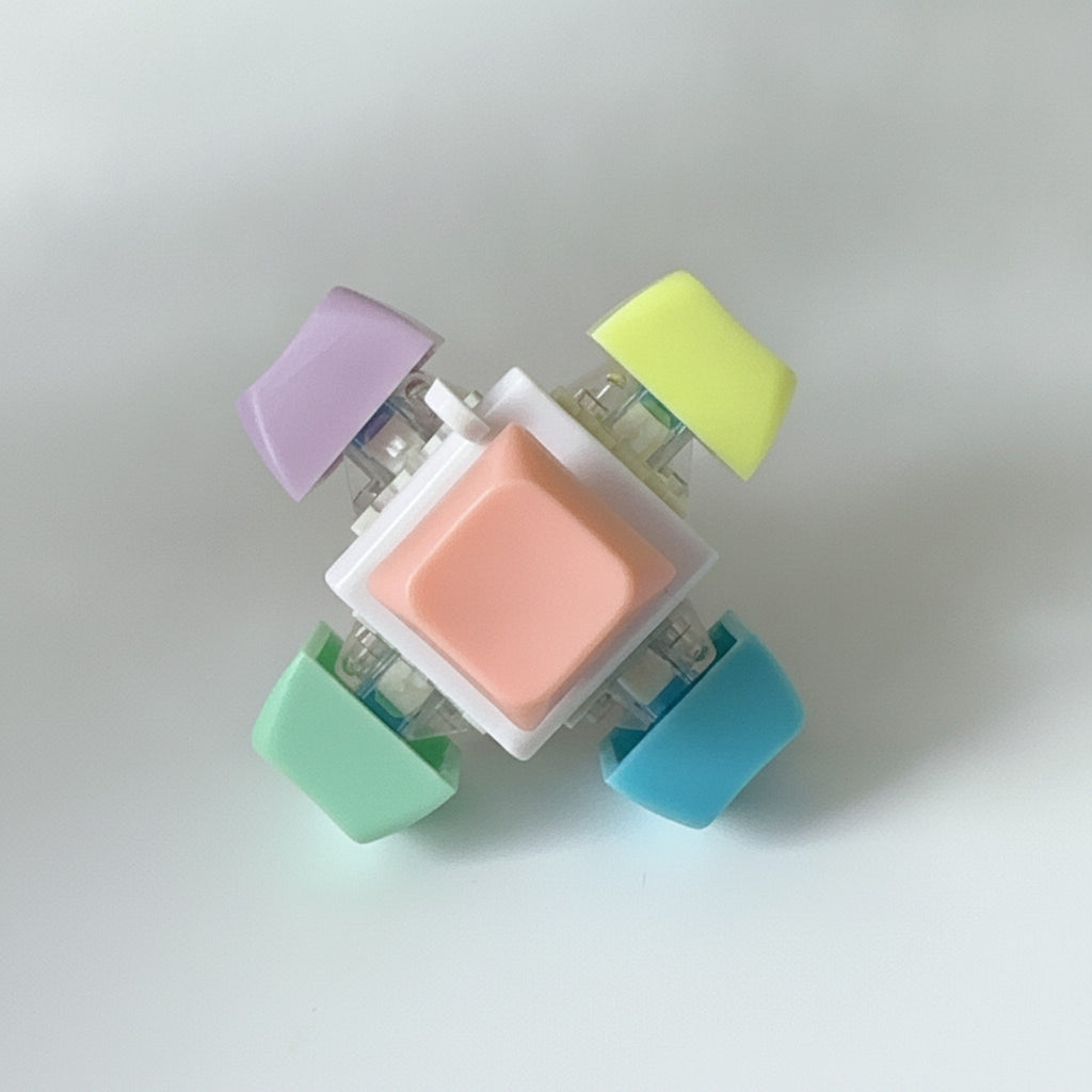 Pastel Keycap Cluster Keychain