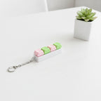 Pastel Keycap Keychain - Pink & Green