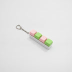 Pastel Keycap Keychain - Pink & Green