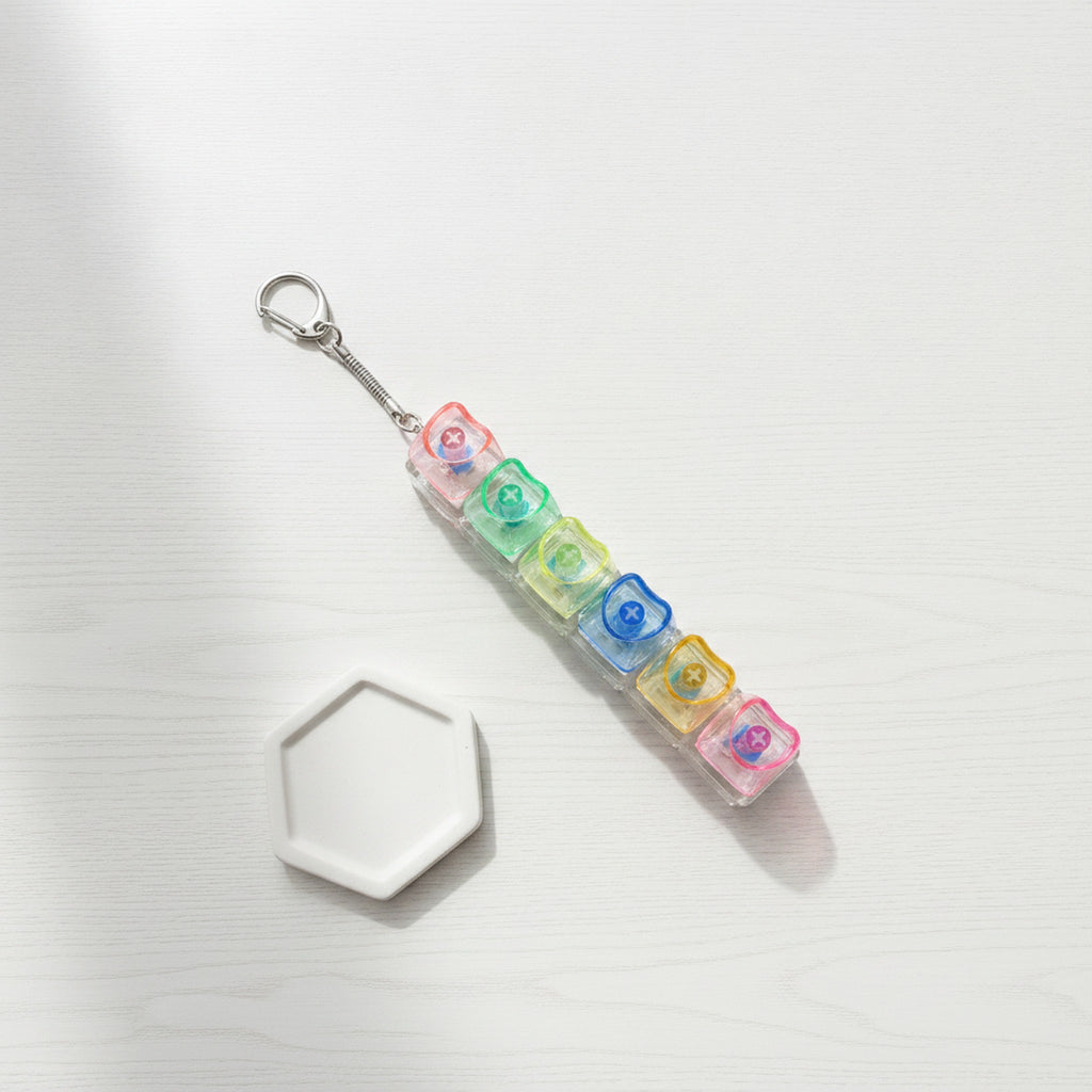 Jelly Flower Keycap Bar Keychain
