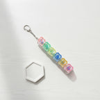 Jelly Flower Keycap Bar Keychain