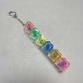 Jelly Flower Keycap Bar Keychain