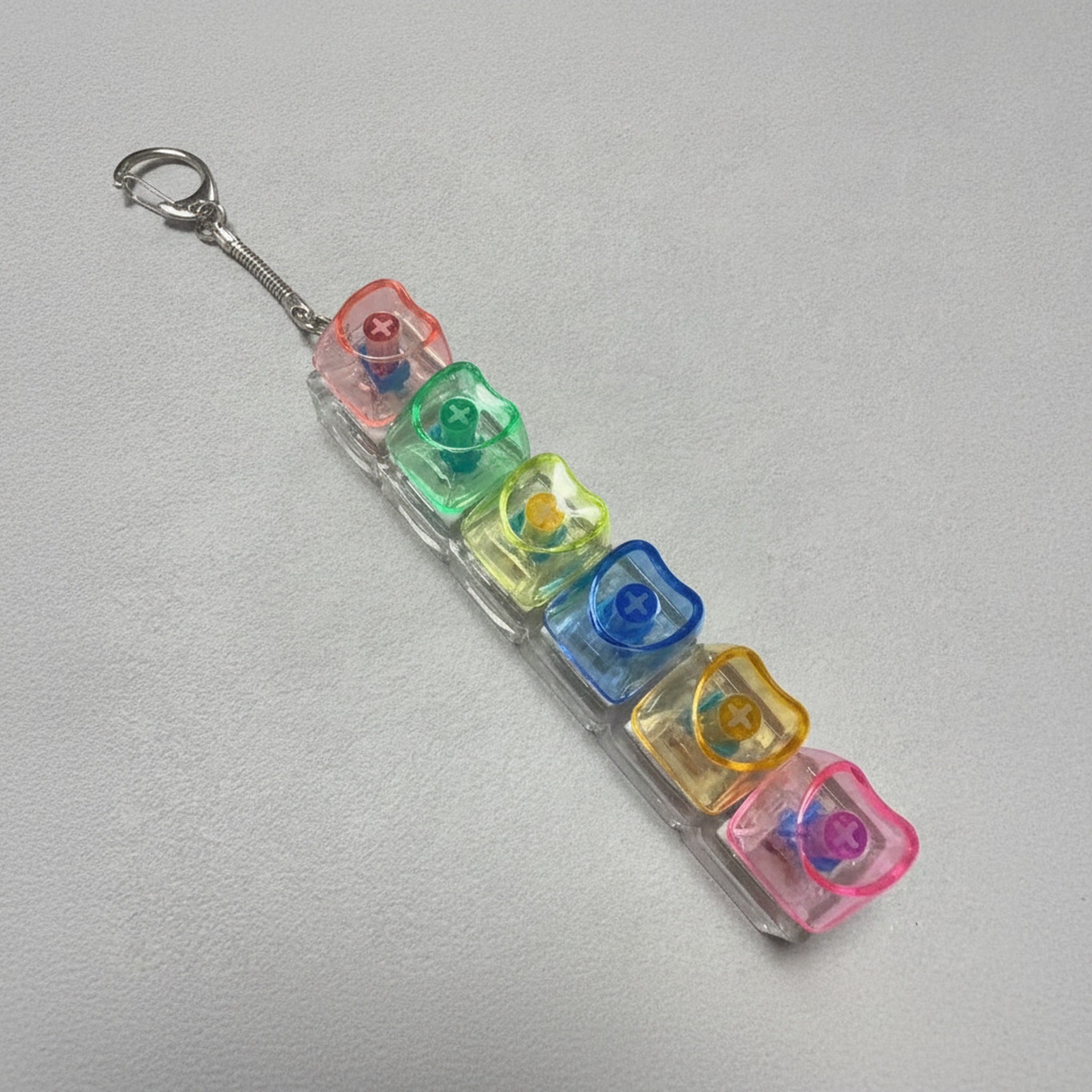 Jelly Flower Keycap Bar Keychain