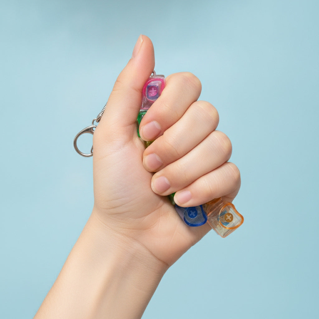 Jelly Flower Keycap Bar Keychain