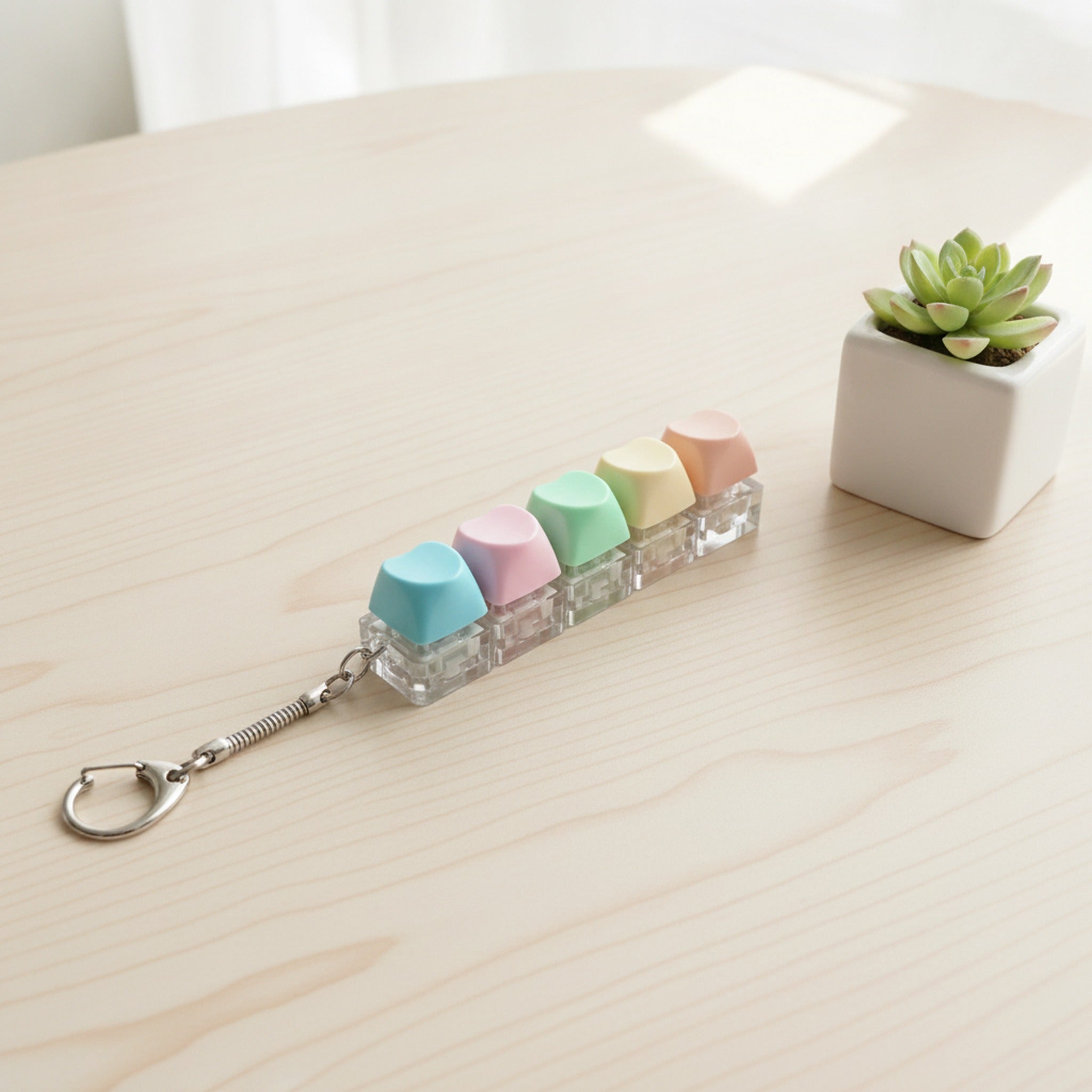Pastel Keycap Bar Keychain