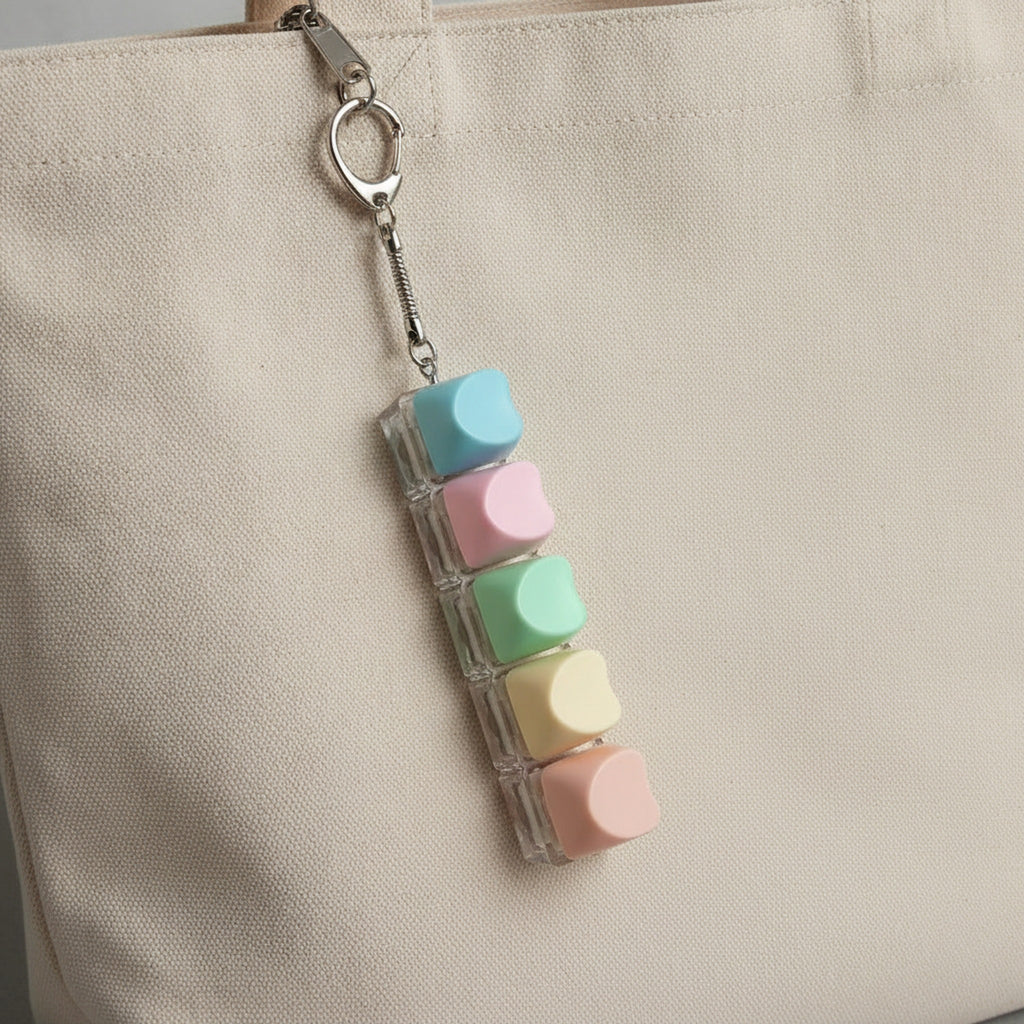 Pastel Keycap Bar Keychain