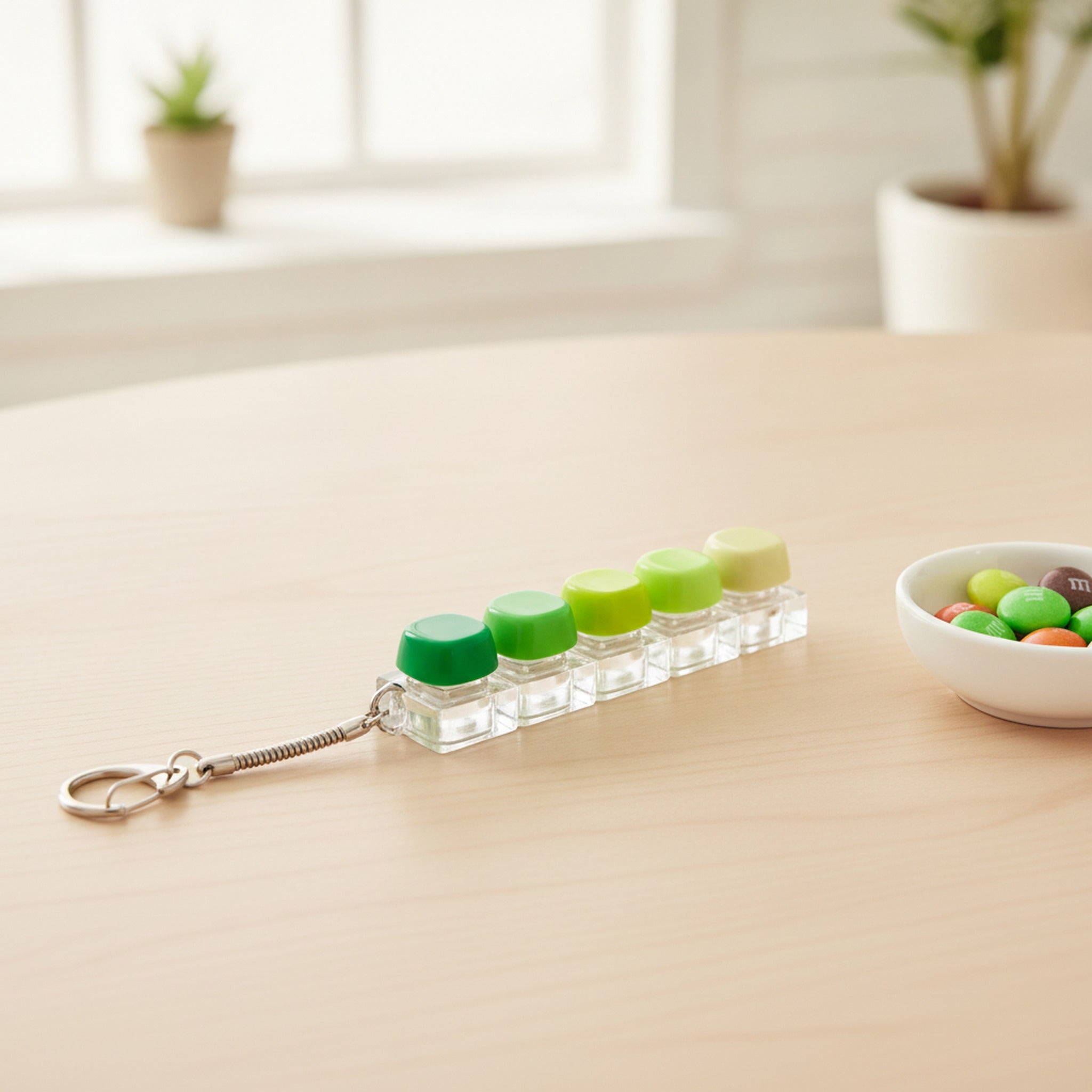 Green Keycap Bar Keychain