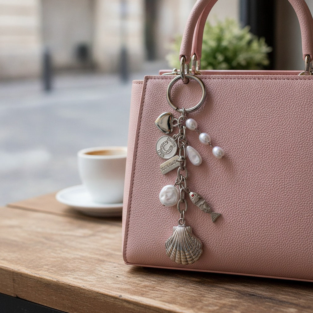 Multi-Charm Pearl Seashell Fish Keychain – jewelry (view 3)