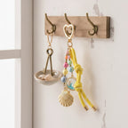 Colorful Beaded Seashell Charm Keychain – jewelry (view 3)