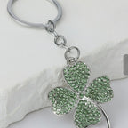 Sparkling Four Leaf Clover Crystal Keychain – jewelry (view 2)