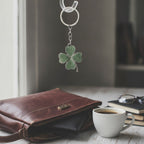 Sparkling Four Leaf Clover Crystal Keychain – jewelry (view 4)